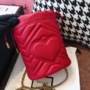 575163 Gucci GG Marmont系列迷你水桶包 Gucci圆筒包 红色