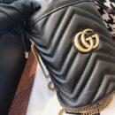 575163 Gucci GG Marmont系列迷你水桶包 Gucci圆筒包 黑色