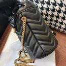 575163 Gucci GG Marmont系列迷你水桶包 Gucci圆筒包 黑色