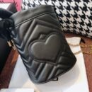 575163 Gucci GG Marmont系列迷你水桶包 Gucci圆筒包 黑色