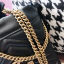 575163 Gucci GG Marmont系列迷你水桶包 Gucci圆筒包 黑色
