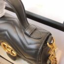 547260 Gucci GG Marmont系列迷你手提包 绗缝V型皮革 黑色