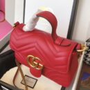547260 Gucci GG Marmont系列迷你手提包 绗缝V型皮革 芙蓉红