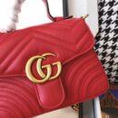 547260 Gucci GG Marmont系列迷你手提包 绗缝V型皮革 芙蓉红