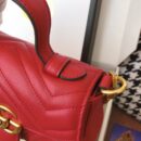 547260 Gucci GG Marmont系列迷你手提包 绗缝V型皮革 芙蓉红