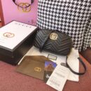 447632 Gucci GG Marmont系列小号绗缝肩背包 古驰相机包 黑色