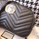 447632 Gucci GG Marmont系列小号绗缝肩背包 古驰相机包 黑色