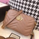 447632 Gucci GG Marmont系列小号绗缝肩背包 古驰相机包 裸色