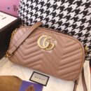 447632 Gucci GG Marmont系列小号绗缝肩背包 古驰相机包 裸色