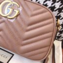 447632 Gucci GG Marmont系列小号绗缝肩背包 古驰相机包 裸色