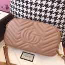 447632 Gucci GG Marmont系列小号绗缝肩背包 古驰相机包 裸色