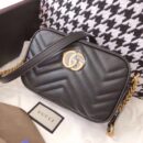 448065 Gucci GG Marmont系列绗缝迷你手袋 古驰相机包 黑色