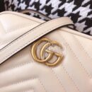 448065 Gucci GG Marmont系列绗缝迷你手袋 古驰相机包 白色