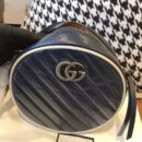 550154 Gucci GG Marmont系列圆形迷你肩背包 古驰圆饼包 蓝色
