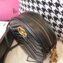 550154 Gucci GG Marmont系列圆形迷你肩背包 古驰圆饼包 黑色