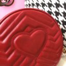 550154 Gucci GG Marmont系列圆形迷你肩背包 古驰圆饼包 红色