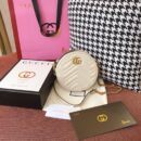 550154 Gucci GG Marmont系列圆形迷你肩背包 古驰圆饼包 白色