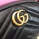 476434 Gucci GG Marmont系列绗缝皮革腰包 古驰腰包 黑色