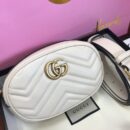 476434 Gucci GG Marmont系列绗缝皮革腰包 古驰腰包 白色