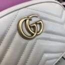 476434 Gucci GG Marmont系列绗缝皮革腰包 古驰腰包 白色