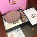 476434 Gucci GG Marmont系列绗缝皮革腰包 古驰腰包 裸色