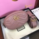 476434 Gucci GG Marmont系列绗缝皮革腰包 古驰腰包 裸色