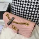 443497 Gucci GG Marmont系列小号绗缝肩背包 Gucci酒神包 粉色