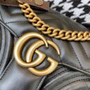 443497 Gucci GG Marmont系列小号绗缝肩背包 Gucci酒神包 黑色