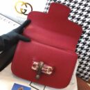 602204 Gucci 1955马衔扣肩背包 Gucci马鞍包 红色复古格织纹皮革