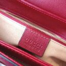602204 Gucci 1955马衔扣肩背包 Gucci马鞍包 红色复古格织纹皮革