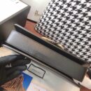 602204 Gucci 1955马衔扣肩背包 Gucci马鞍包 黑色复古格织纹皮革