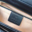 602204 Gucci 1955马衔扣肩背包 Gucci马鞍包 黑色复古格织纹皮革