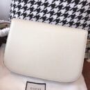 602204 Gucci 1955马衔扣肩背包 Gucci马鞍包 白色复古格织纹皮革