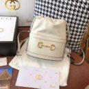 602118 Gucci 马衔扣1955系列水桶包 古驰水桶包 白色