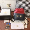 602118 Gucci 马衔扣1955系列水桶包 古驰水桶包 蓝配红