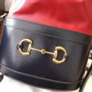 602118 Gucci 马衔扣1955系列水桶包 古驰水桶包 蓝配红