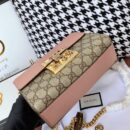 409487 Gucci Padlock系列小号GG肩背包 古驰单肩包 粉色