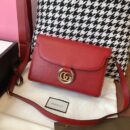 596478 Gucci 2019秋冬丝巾中号牛皮革肩背包 古驰单肩斜挎包 红色