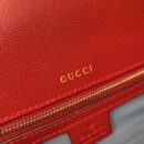 596478 Gucci 2019秋冬丝巾中号牛皮革肩背包 古驰单肩斜挎包 红色