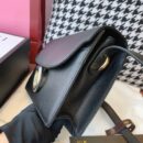 596478 Gucci 2019秋冬丝巾中号牛皮革肩背包 古驰单肩斜挎包 黑色