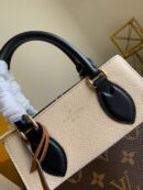 M45388 LV FOLD TOTE 小号手袋 Monogram 帆布配小牛皮女包 奶白