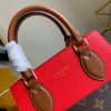M45389 LV FOLD TOTE 小号手袋 Monogram 帆布配小牛皮女包 红色