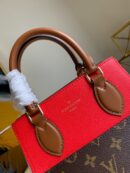 M45389 LV FOLD TOTE 小号手袋 Monogram 帆布配小牛皮女包 红色