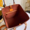 M45376 LV FOLD TOTE 中号手袋 Monogram 帆布配小牛皮女包 奶白色