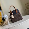 M45409 LV FOLD TOTE 中号手袋 Monogram 帆布配小牛皮女包 黑色