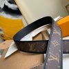 MP205U LV SHAPE PATCHWORK 腰带 哑光扣头男士腰带40cm 黑色