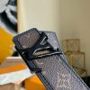 MP205U LV SHAPE PATCHWORK 腰带 哑光扣头男士腰带40cm 黑色