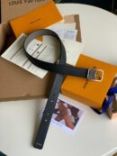 M0230T LV STAPLES 双面腰带 LV方形搭扣男士皮带 黑色