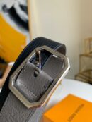 M0230T LV STAPLES 双面腰带 LV方形搭扣男士皮带 黑色
