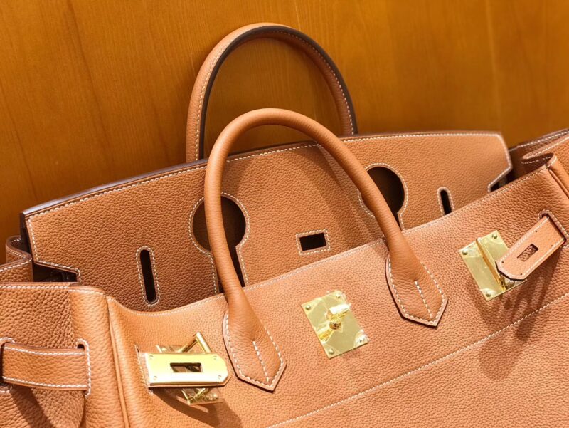 爱马仕 Birkin 铂金包 金棕色 小牛皮 金扣 40cm 男士首选 - Image 5
